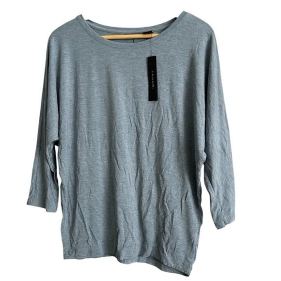 Tahari Soft Modal Dolman 3/4 Sleeve Shirt – Gray – NWT Size Medium - Picture 1 of 10